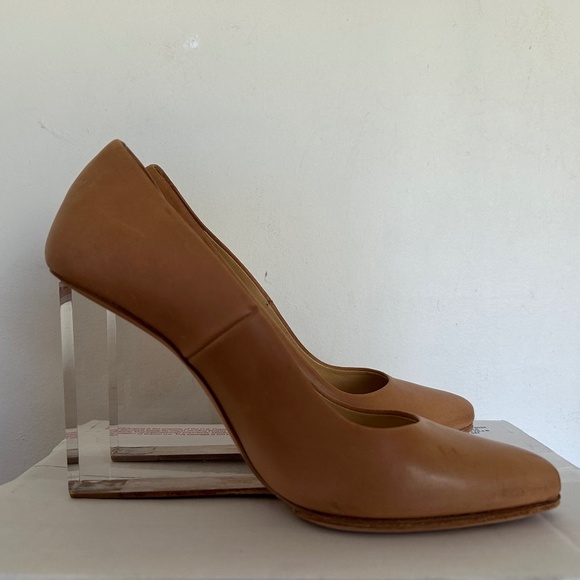 BNWOB Maison Martin Margiela x H&M Brown Plexiglass Wedge Heels  38 - Picture 6 of 10